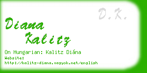 diana kalitz business card